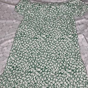 Green floral dress